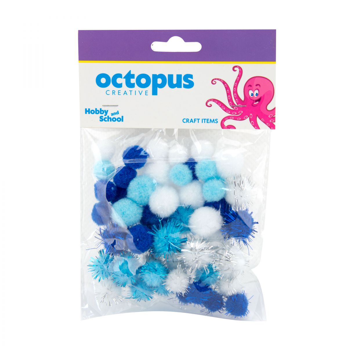 DEKORATIVNI POM-POM MIX 50kom UNL-1672 OCTOPUS