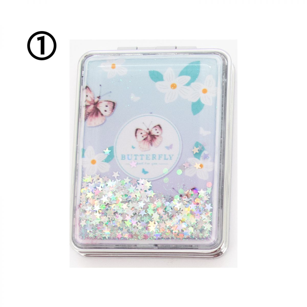 OGLEDALCE KOZMETIČKO FXFS9 PRAVOUGAONO SA ŠLJOKICAMA LEPTIR