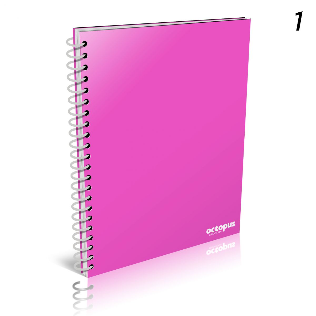 SVESKA A4 DIKTO SPIRALA 100L NEON OCTOPUS UNL-1837