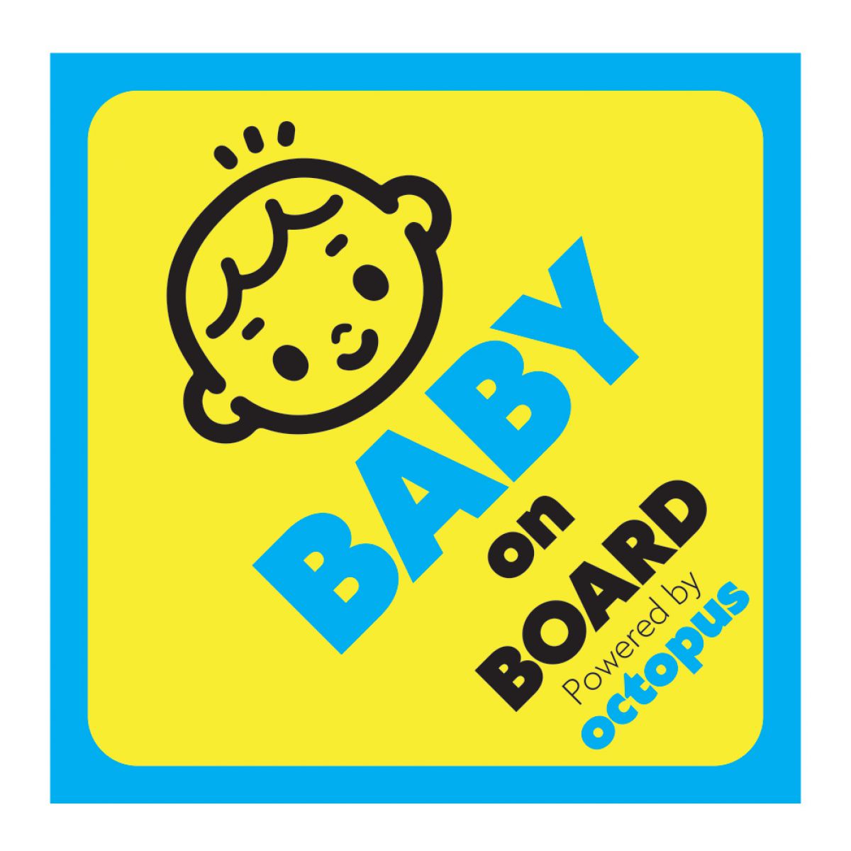 NALEPNICA 100X100mm BEBA U AUTU DEČAK 3/1 OCTOPUS UNL-1918