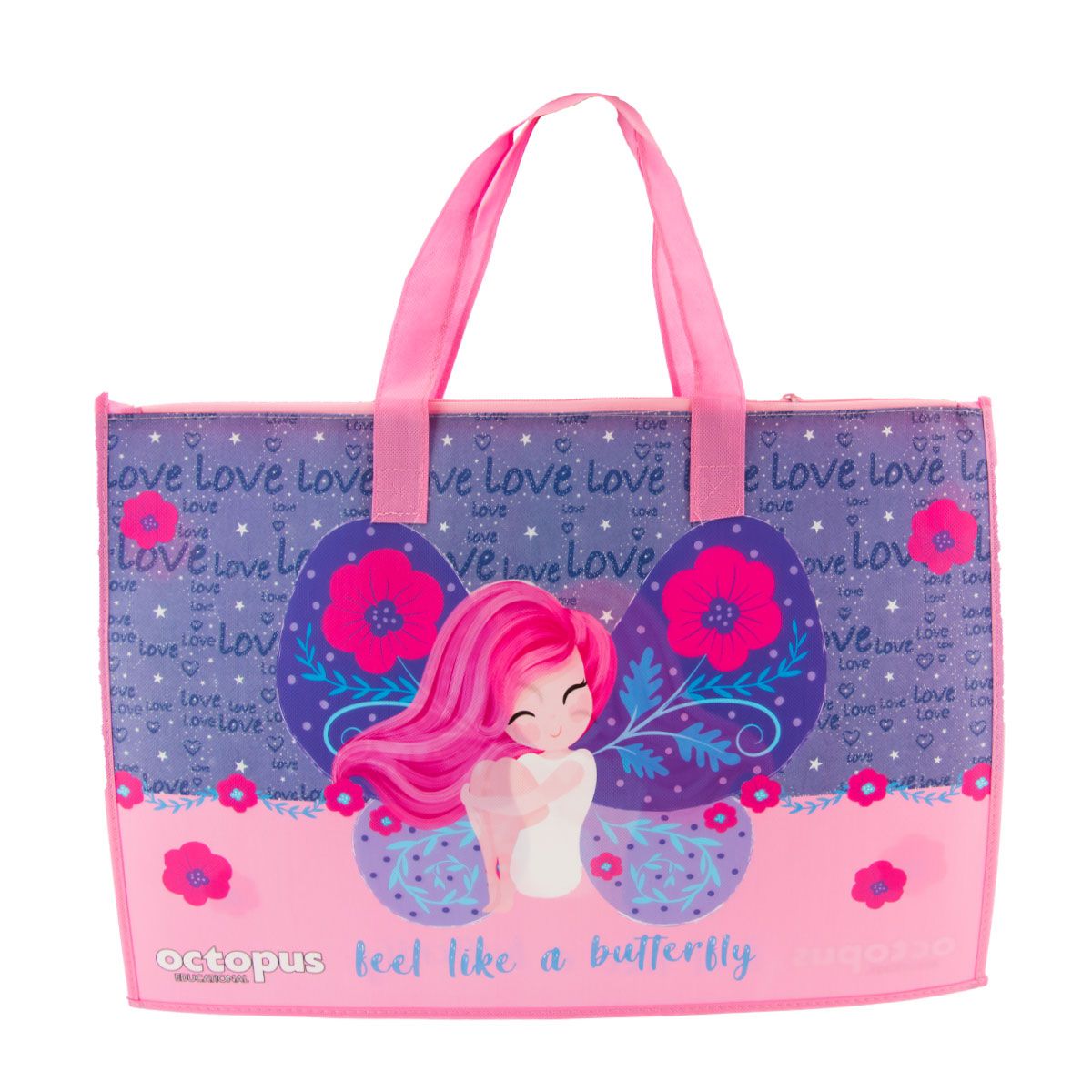 TORBA ZA BLOK BR.5 PLATNENA OCTOPUS FEEL LIKE A BUTTERFLY UNL-1972