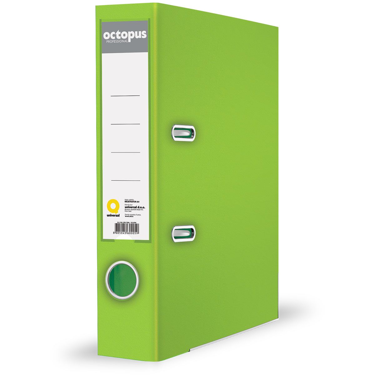 REGISTRATOR A4 SAMOSTOJEĆI 80mm ZELENI SVETLO OCTOPUS UNL-1996