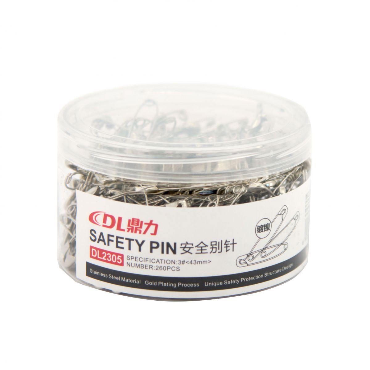 ZIHERNADLE 43MM 260/1 SREBRNE DL2305