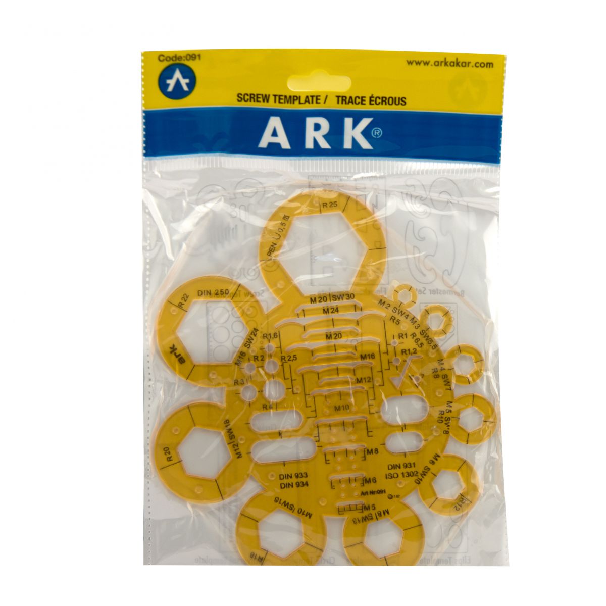 ŠABLON ZA CRTANJE SCREW TEMPLATE ARK 091