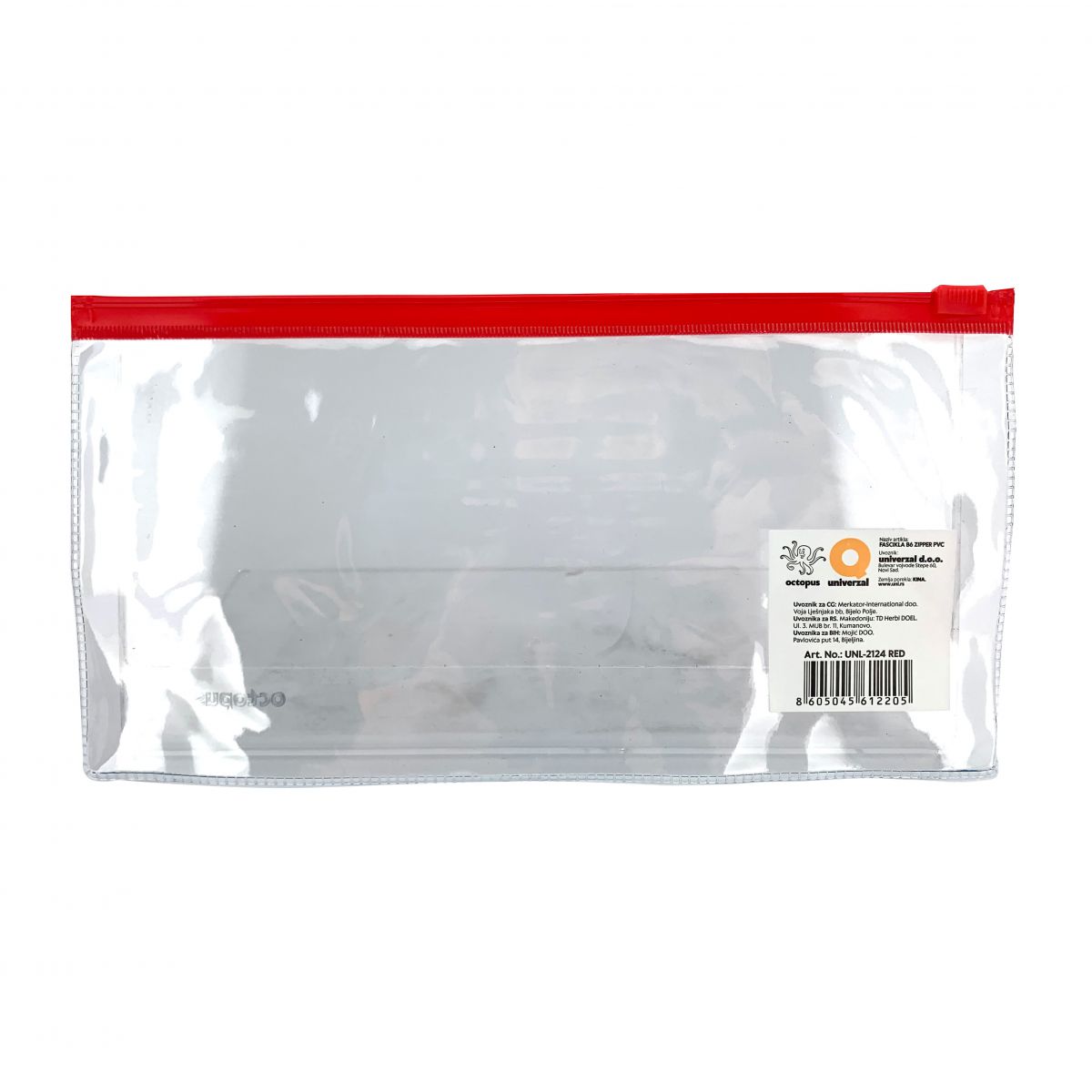 FASCIKLA B6 SA ZIPOM CRVENA OCTOPUS UNL-2124