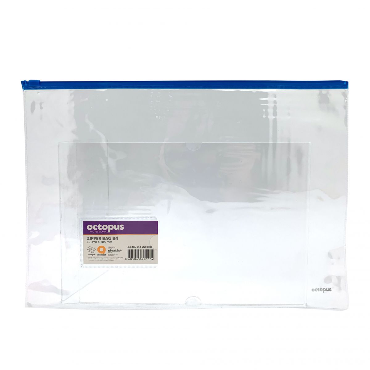 FASCIKLA B4 SA ZIPOM PLAVA OCTOPUS UNL-2128