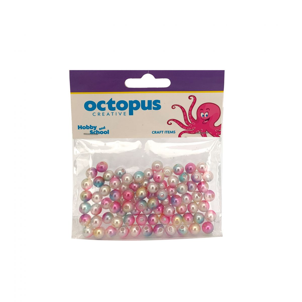 DEKORATIVNE PERLE PASTELNE 8mm 80kom UNL-2399 OCTOPUS