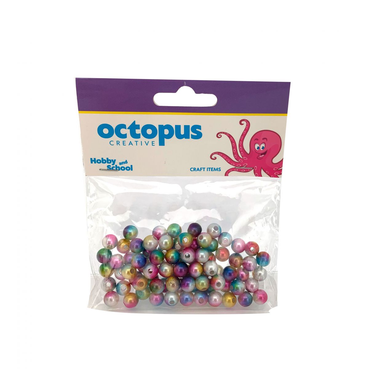 DEKORATIVNE PERLE NEON 8mm 80kom UNL-2400 OCTOPUS