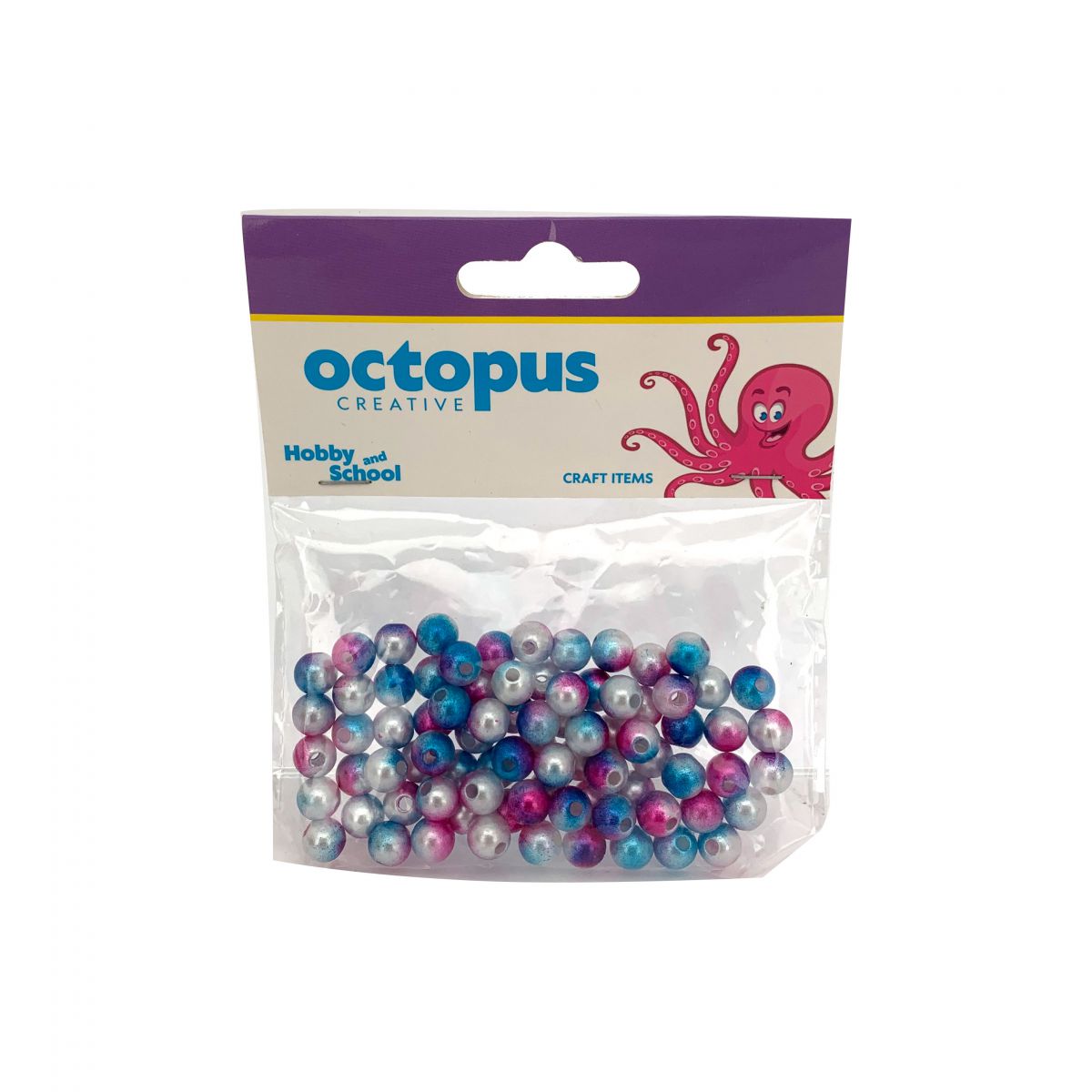 DEKORATIVNE PERLE PURPLE 8mm 80kom UNL-2401 OCTOPUS