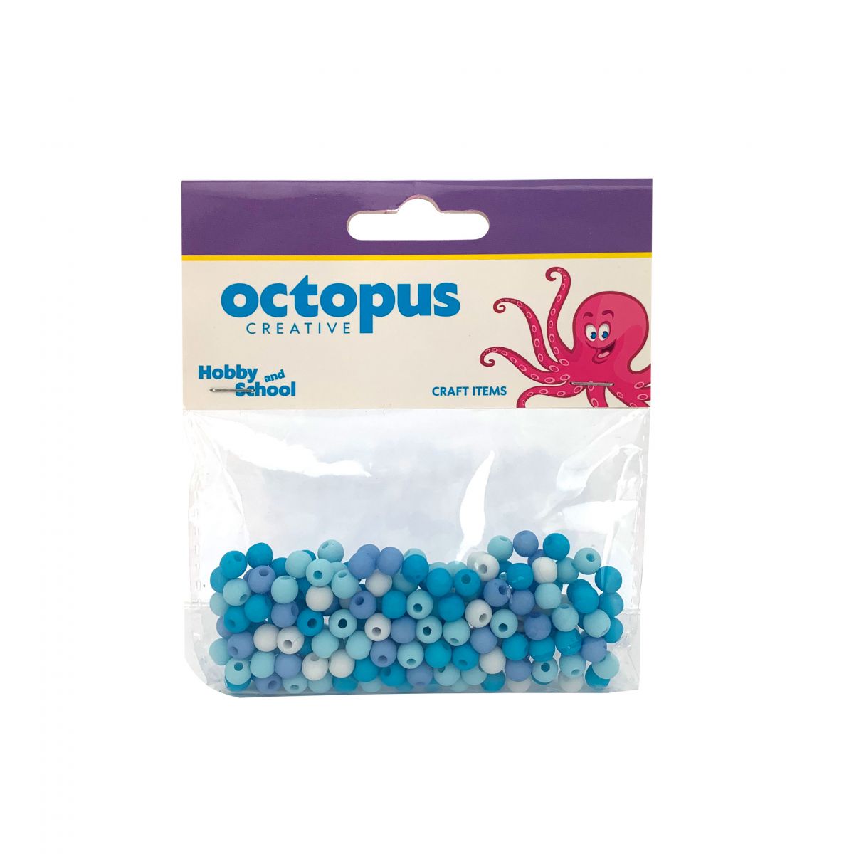 DEKORATIVNE PERLE PLAVE 6mm 160kom UNL-2406 OCTOPUS