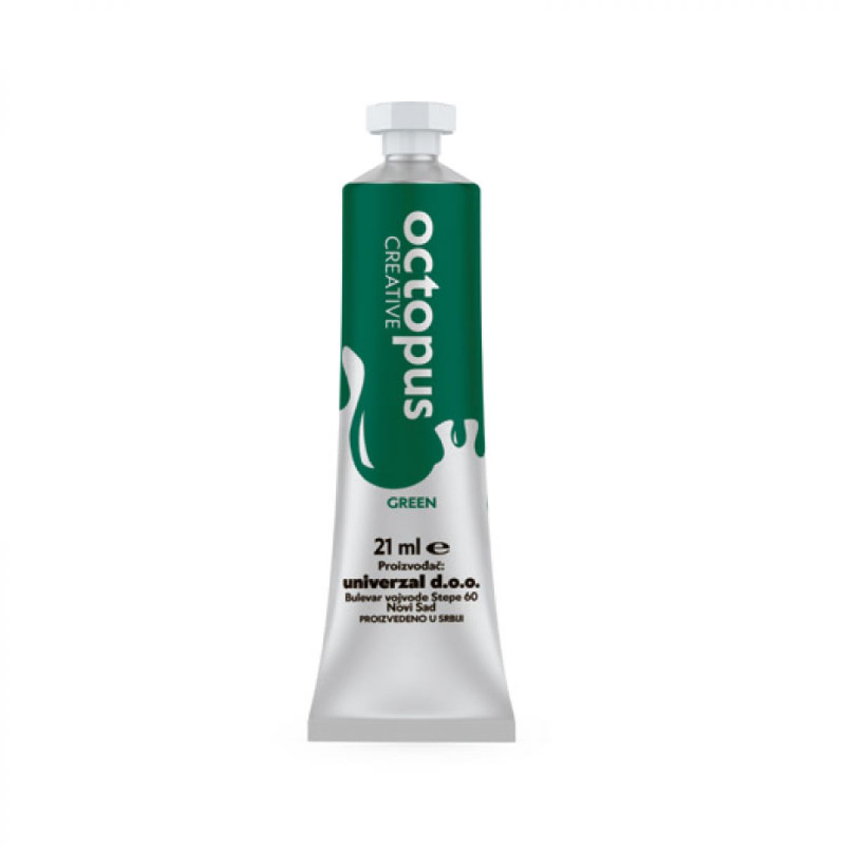 TEMPERA KOMADNO ZELENA 21ml OCTOPUS UNL-0584