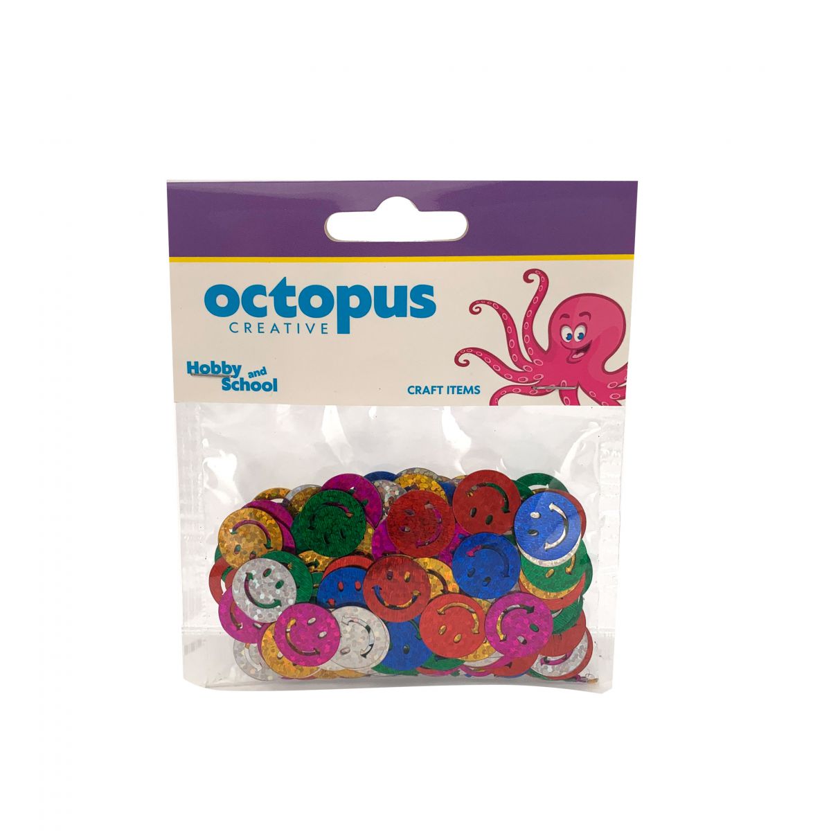 DEKORATIVNE KONFETE SMILEY 14X14mm 14g UNL-0853