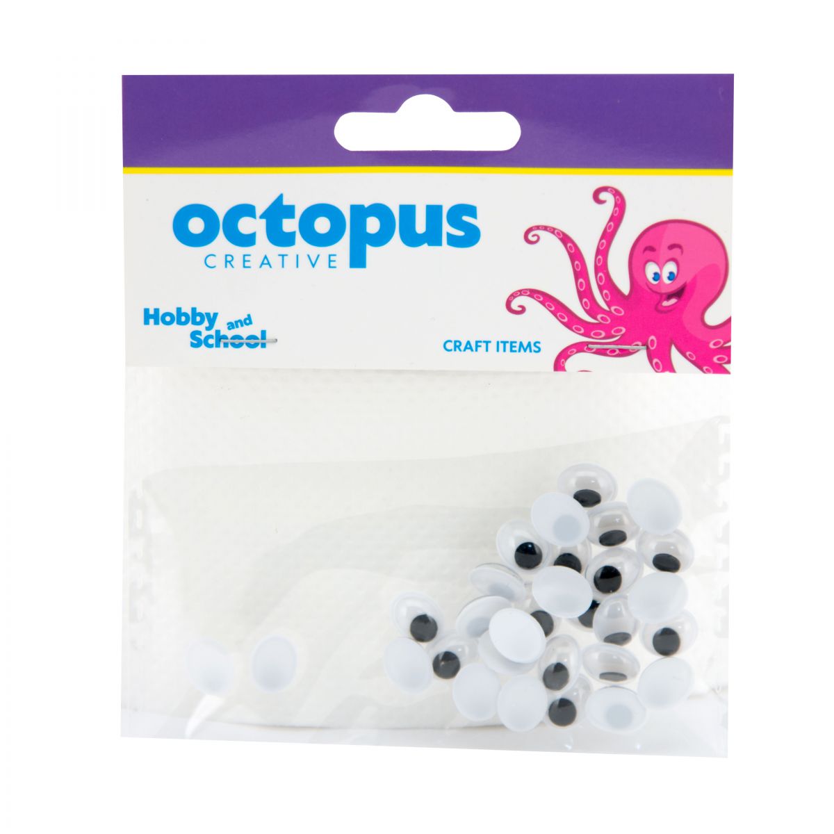 DEKORATIVNE OČI OVALNE 8X10mm 30kom OCTOPUS UNL-0862