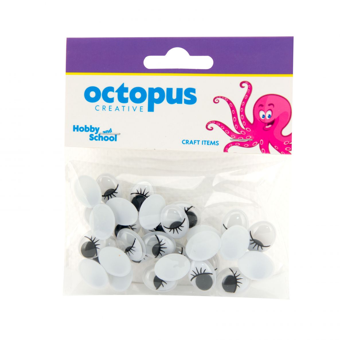 DEKORATIVNE OČI OVALNE 12X15mm 30kom OCTOPUS UNL-0863