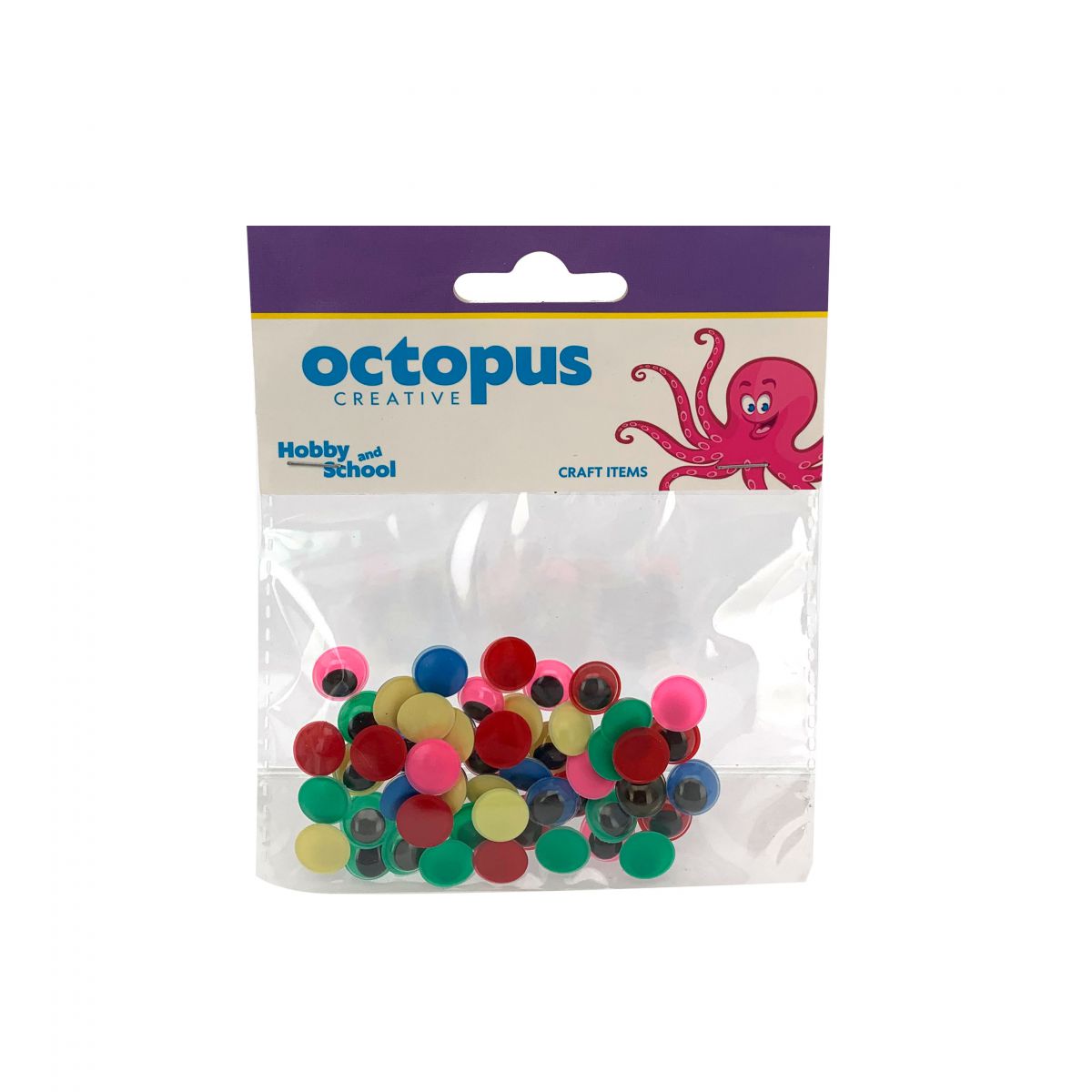 DEKORATIVNE OČI U BOJI 10mm 50kom UNL-0866 OCTOPUS