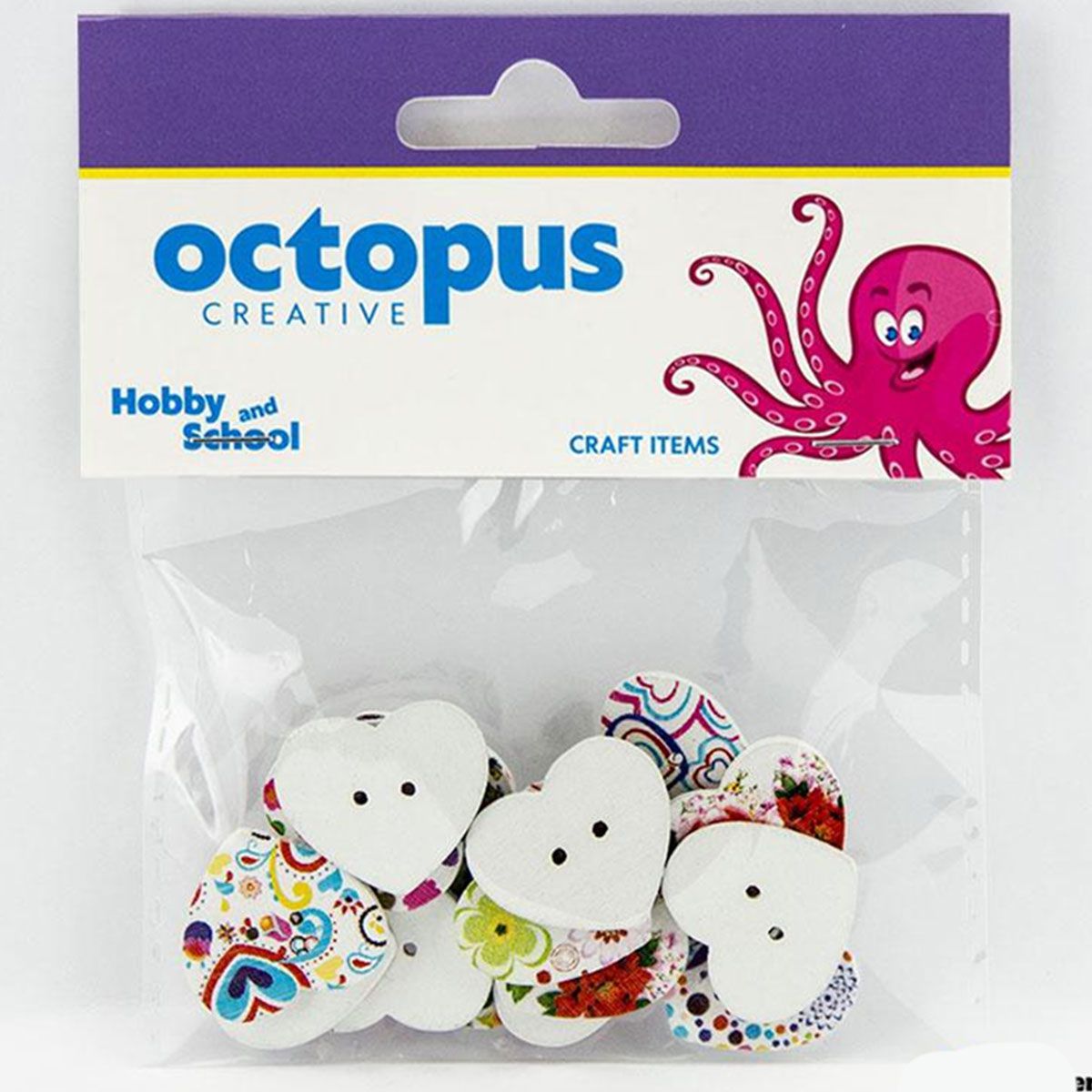 DEKORATIVNI DUGMIĆI SRCA 25X22mm 15kom UNL-0872