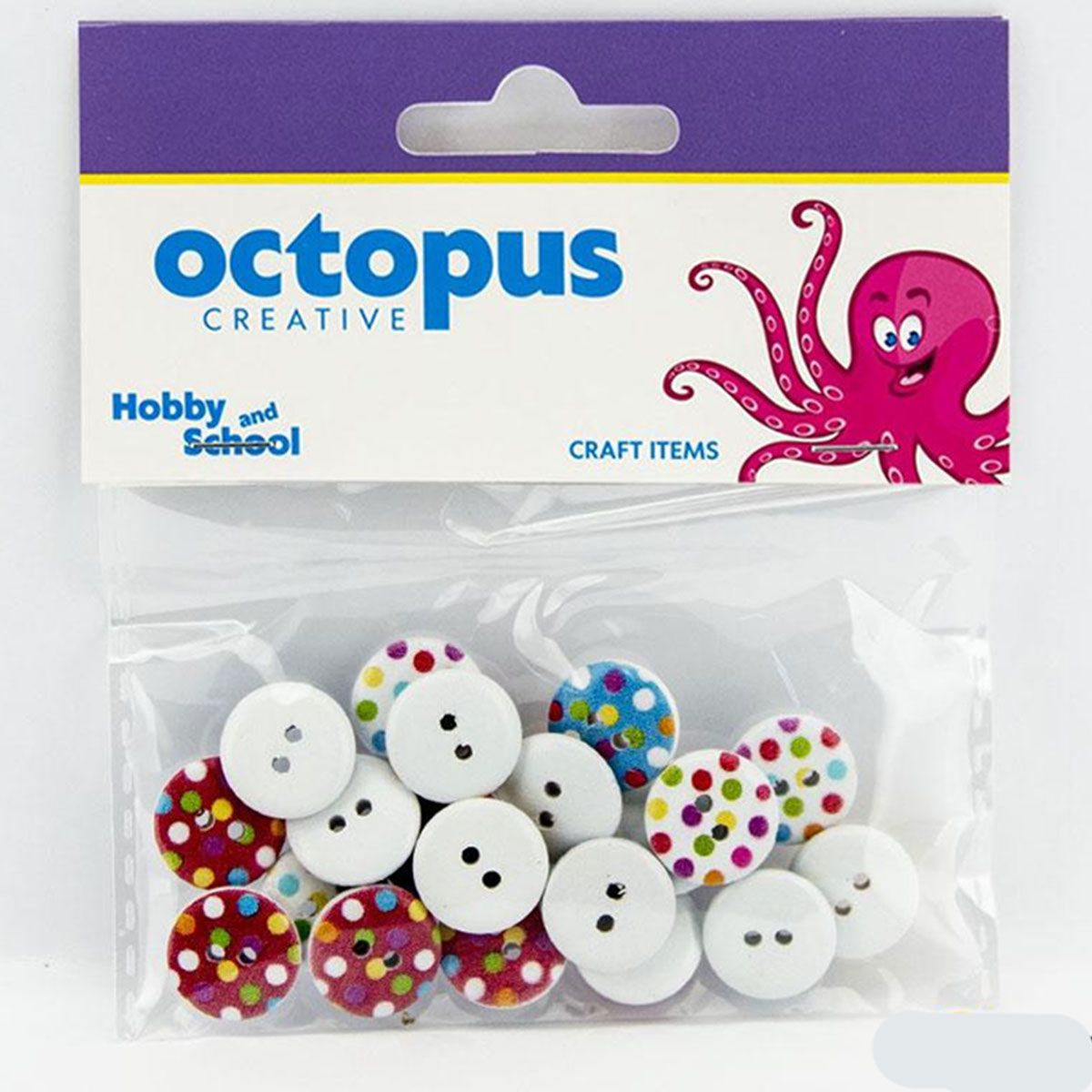 DEKORATIVNI DUGMIĆI ŠARENI 15mm 20kom UNL-0879