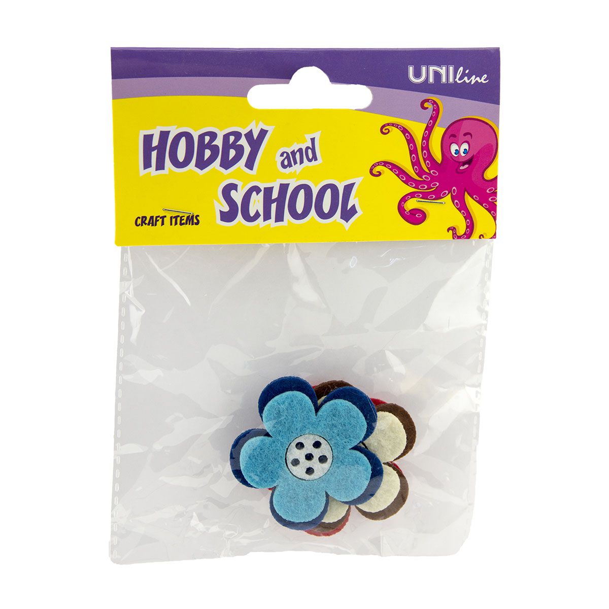 DEKORATIVNI CVETOVI FILC 46X48mm 3kom UNL-0892