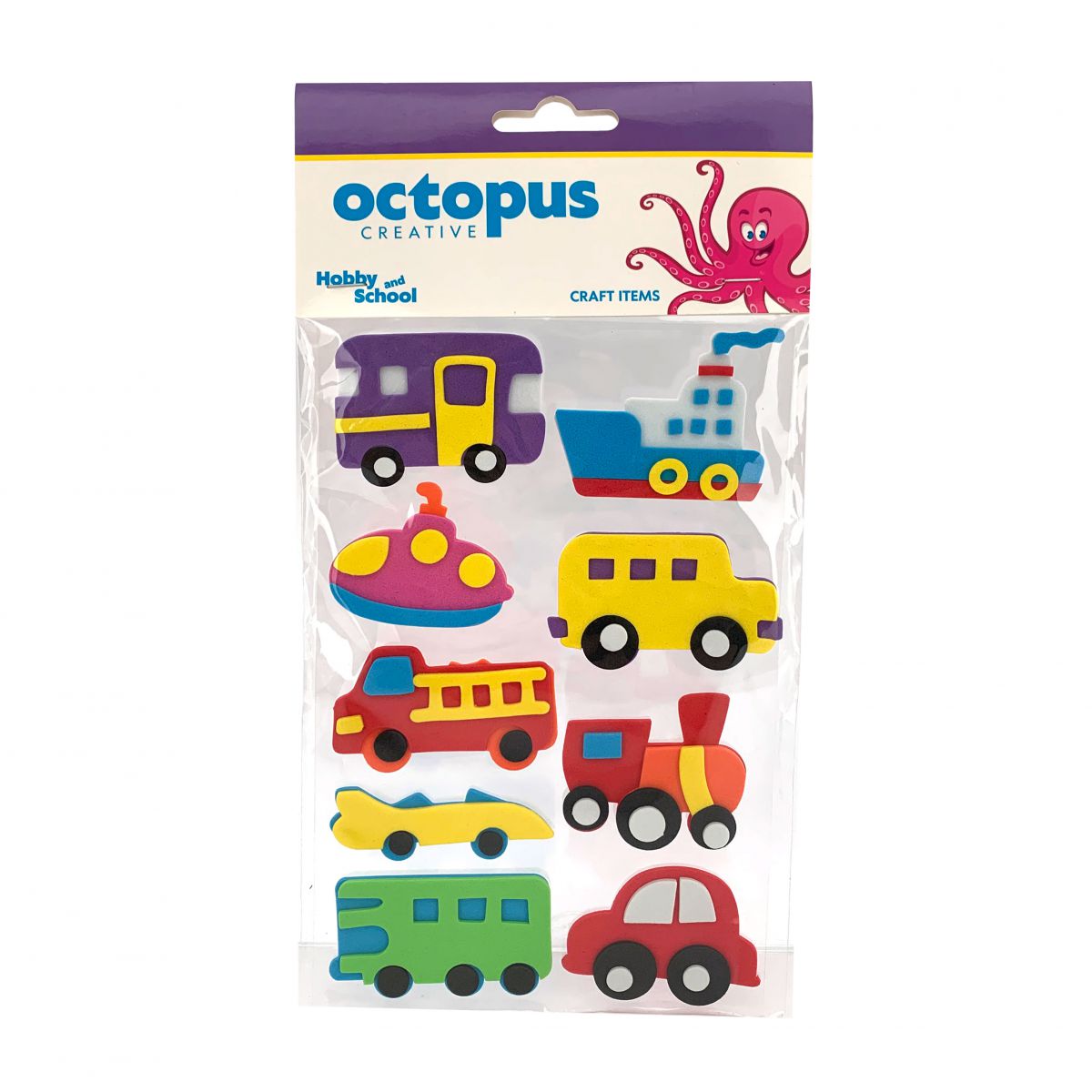 DEKORATIVNA VOZILA SET EVA PENA 18X11mm 9kom UNL-0896