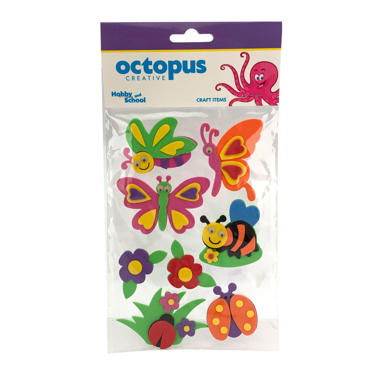 DEKORATIVNI INSEKTI SET EVA PENA 8kom UNL-0897