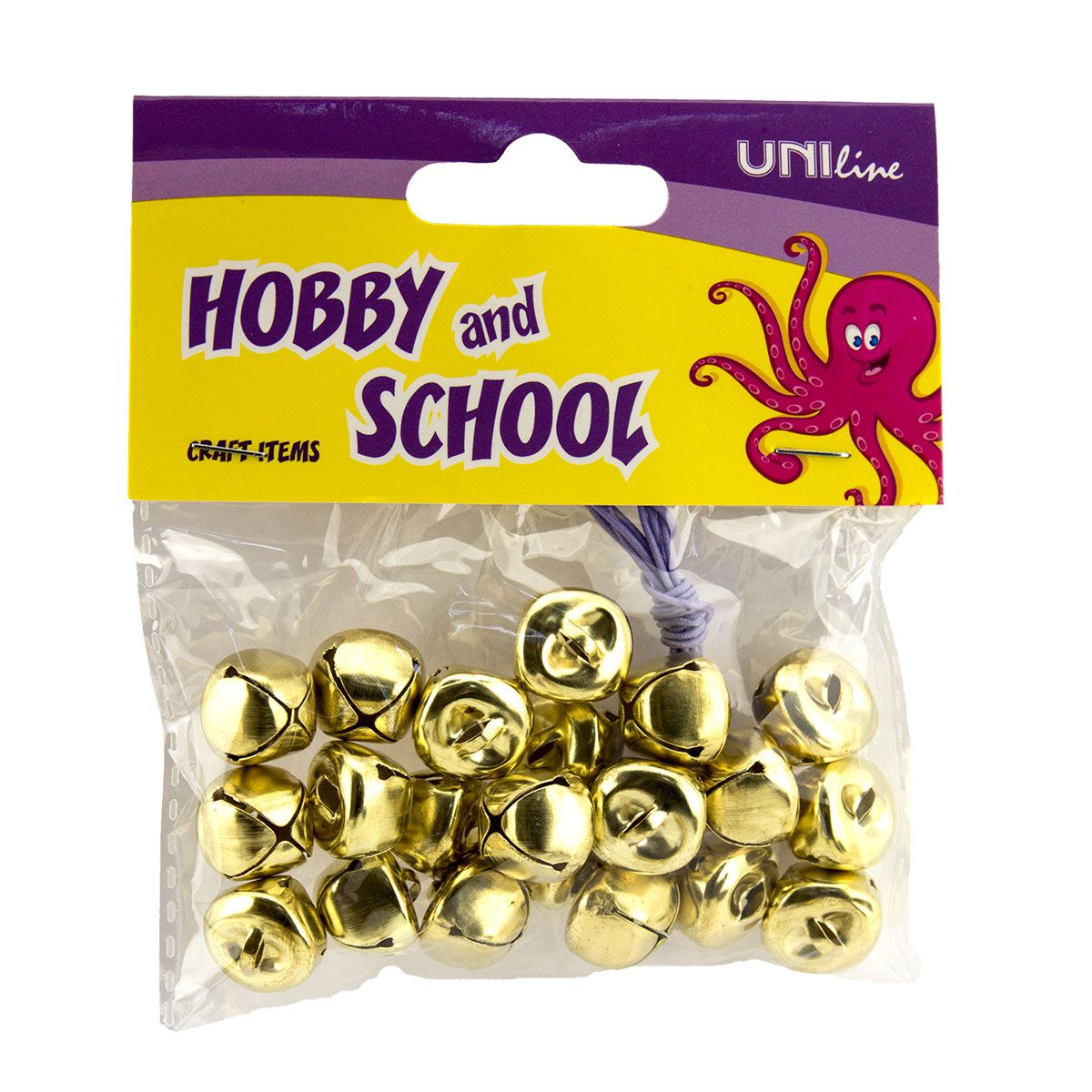 DEKORATIVNI ZVONČIĆI ZLATNI 15mm 20kom UNL-0923 OCTOPUS