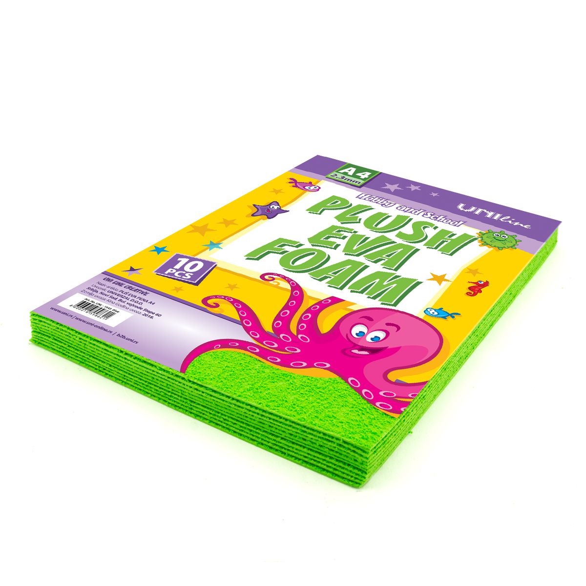 DEKORATIVNA GUMA PLIŠ A4 10/1 LIGHT GREEN UNL-0676