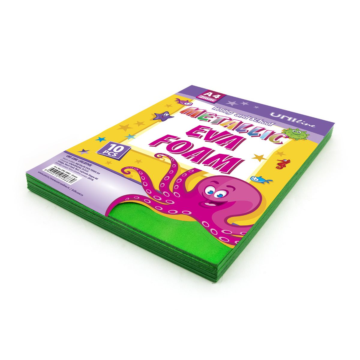 DEKORATIVNA GUMA METALIC A4 10/1 GREEN UNL-0682