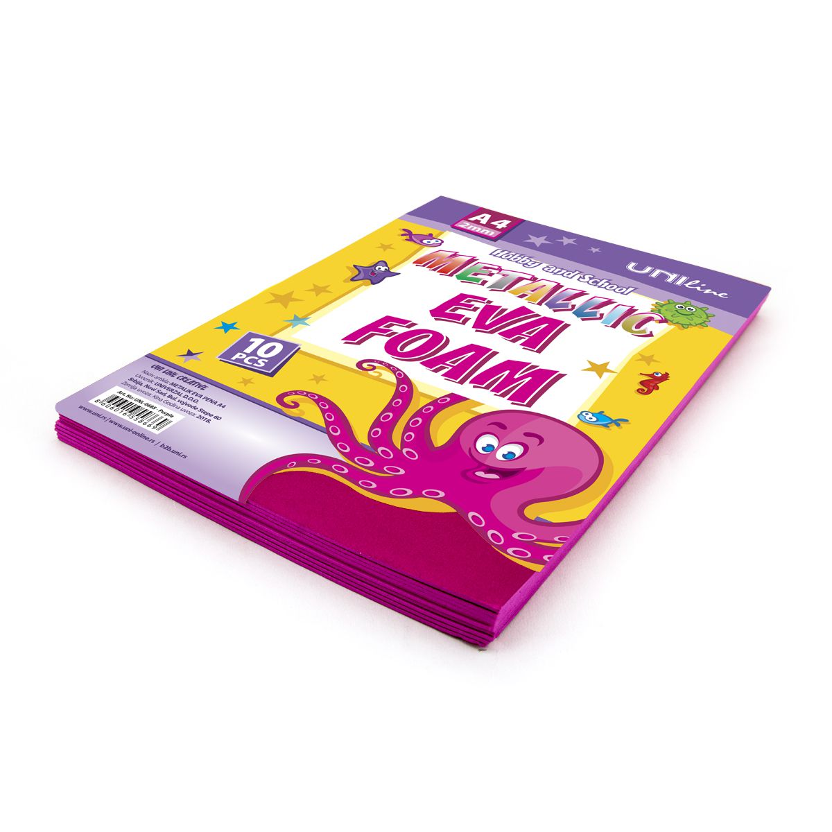 DEKORATIVNA GUMA METALIC A4 10/1 PURPLE UNL-0685