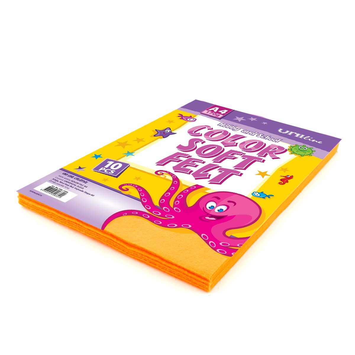 DEKORATIVNI FILC 170g A4 10/1 ORANGE UNL-0692