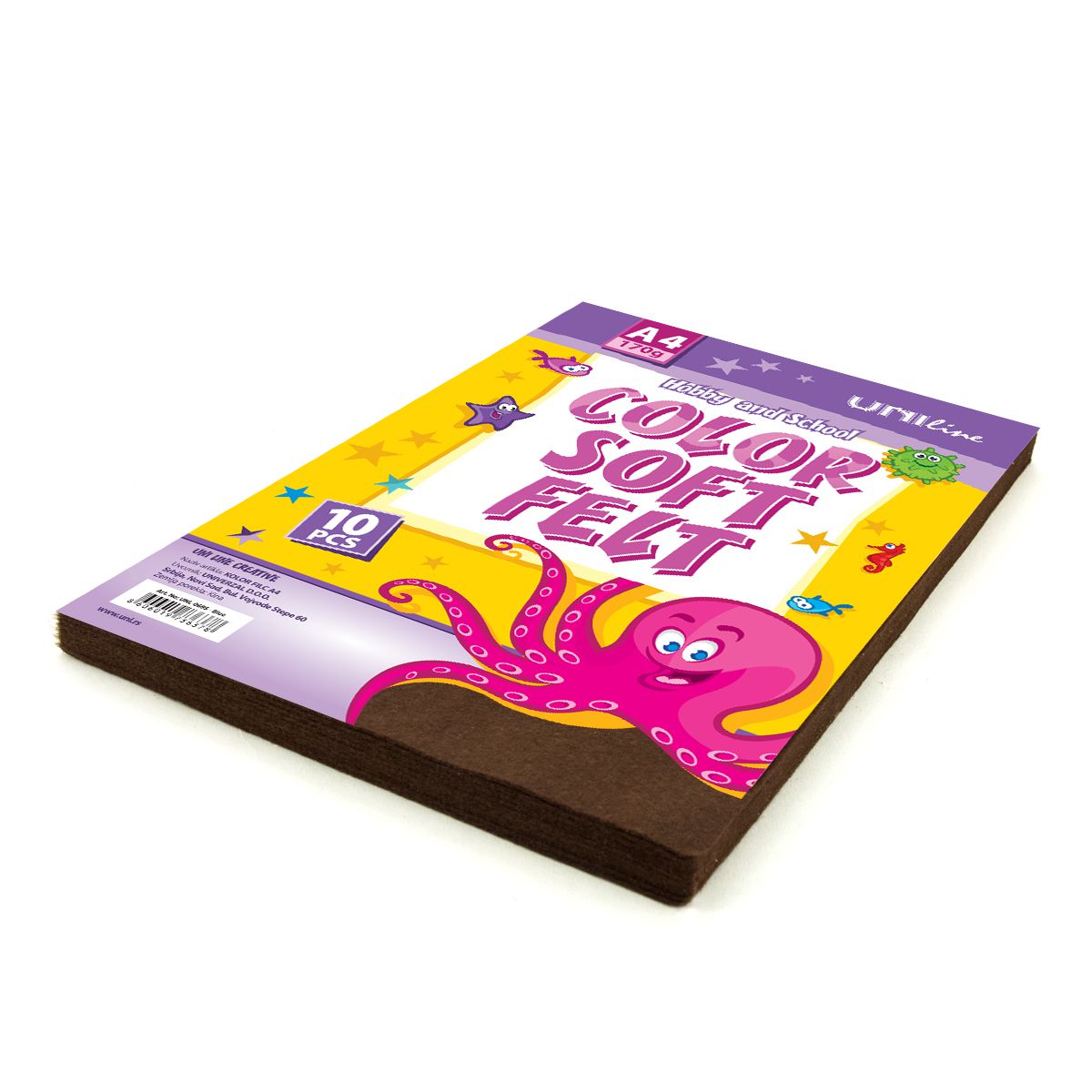 DEKORATIVNI FILC 170g A4 10/1 BROWN UNL-0693