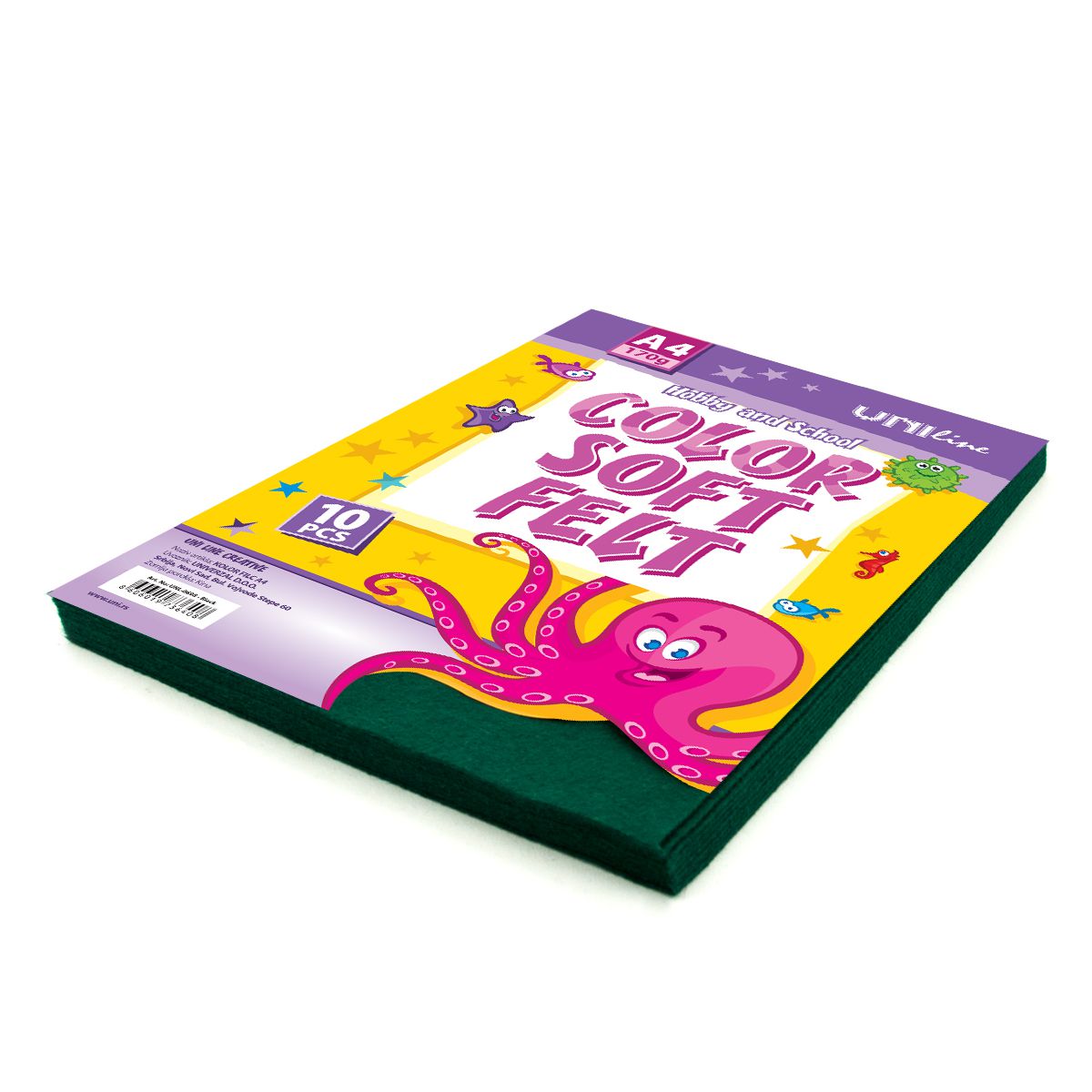 DEKORATIVNI FILC 170g A4 10/1 GREEN UNL-0696