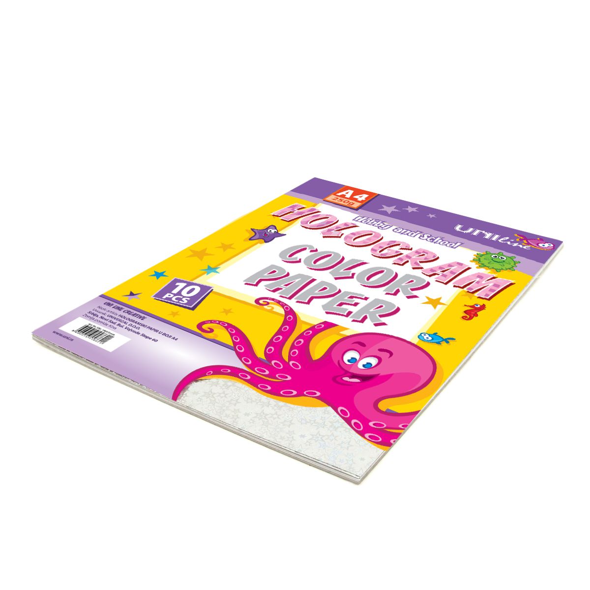 DEKORATIVNI KARTON HOLOGRAMSKI SILVER 250g A4 10/1  UNL-0700