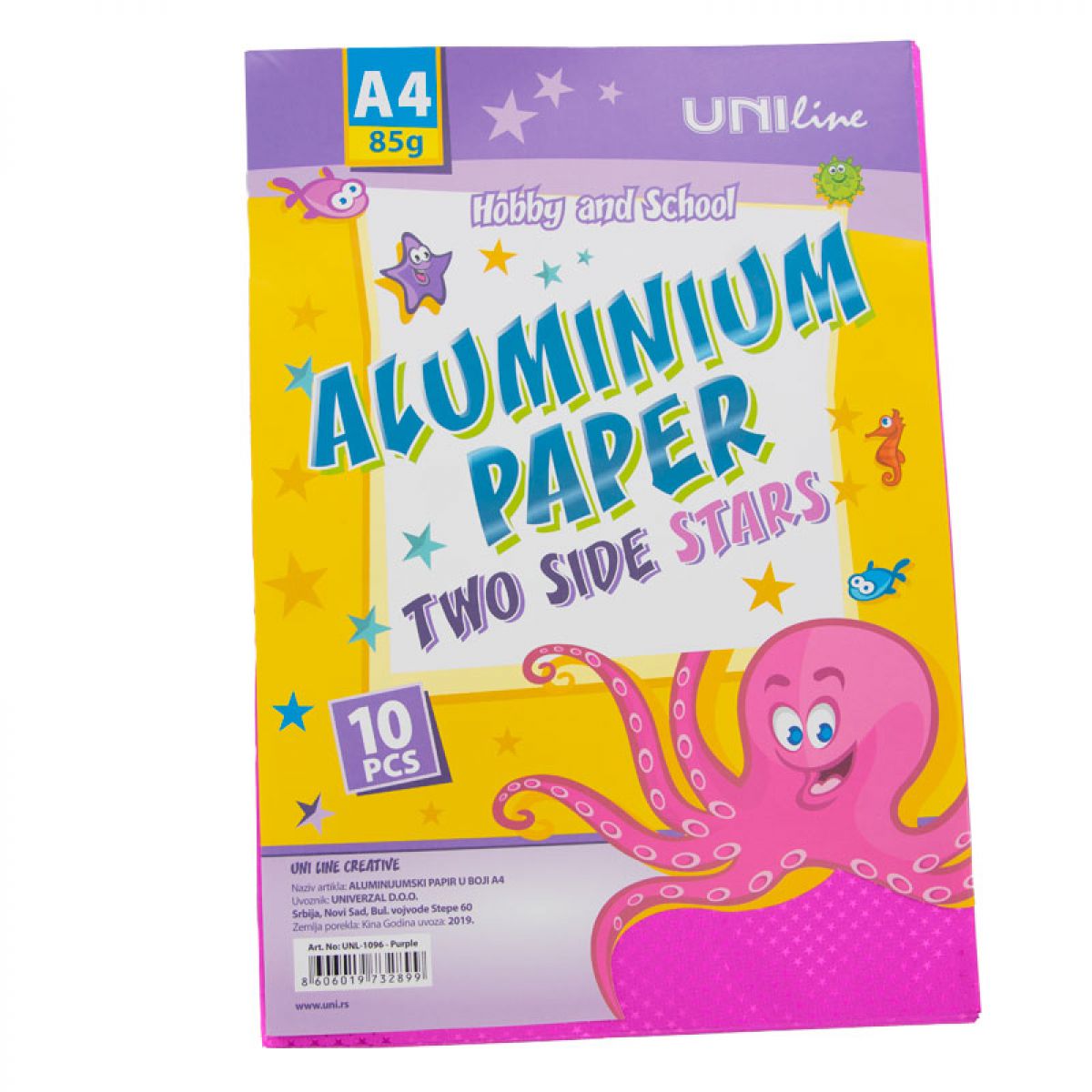 DEKORATIVNI PAPIR ALUMINIJUMSKI 10/1 LJUBIČASTI UNL-1096