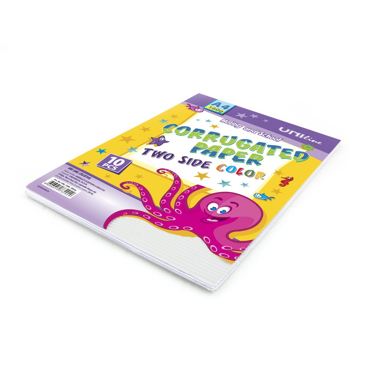 DEKORATIVNI KARTON REBRASTI A4 10/1 BELI UNL-1099