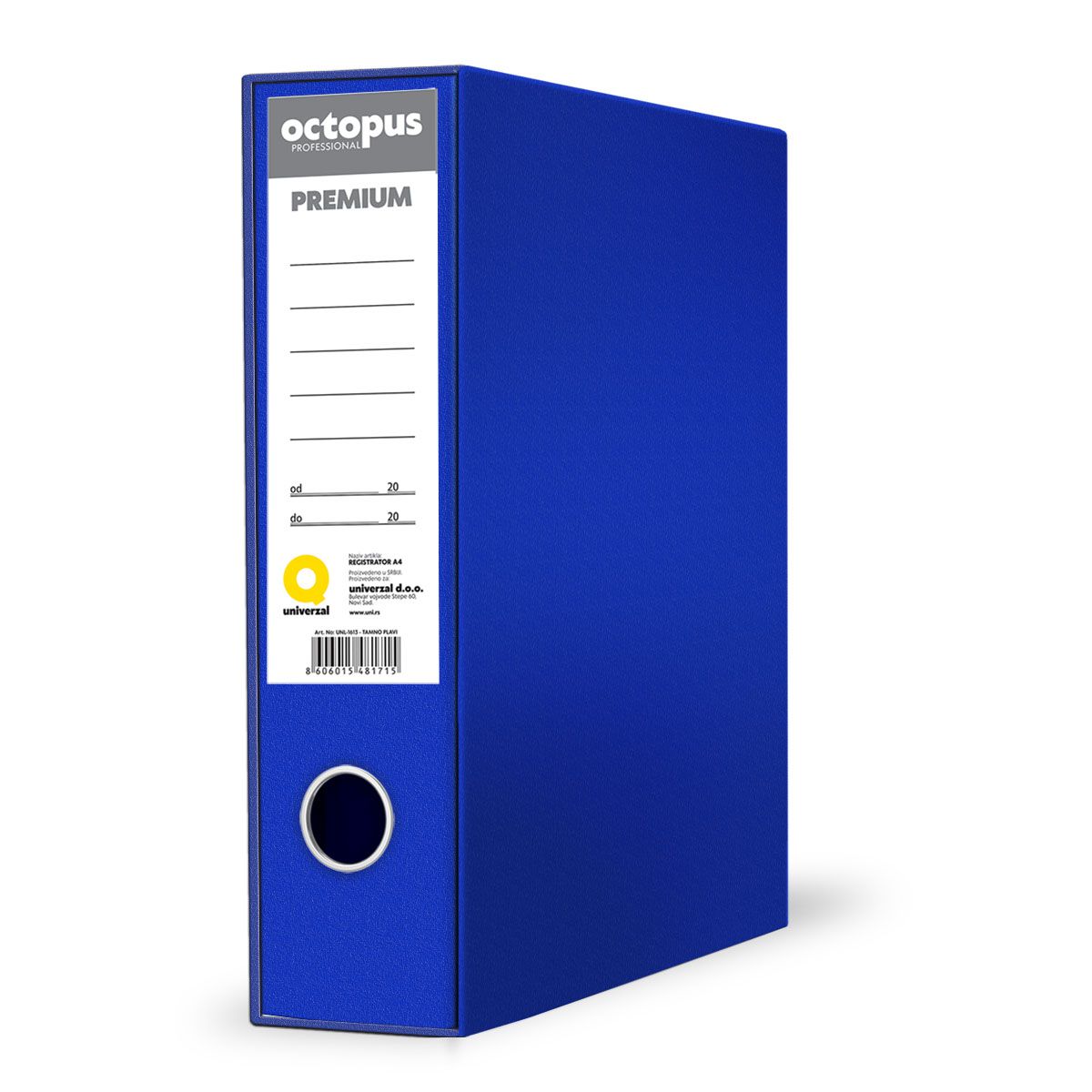 REGISTRATOR A4 OCTOPUS PREMIUM PLAVI TAMNO UNL-1613