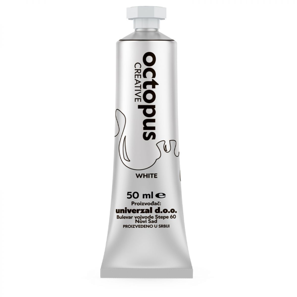 TEMPERA KOMADNO BELA 50ml OCTOPUS UNL-0591
