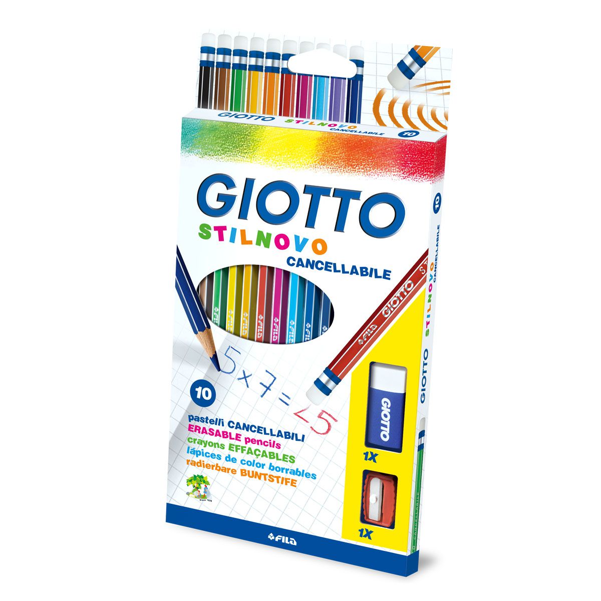 DRVENE BOJE 10/1 GIOTTO STILNOVO SA POKLON ZAREZAČEM I GUMICOM 0256800