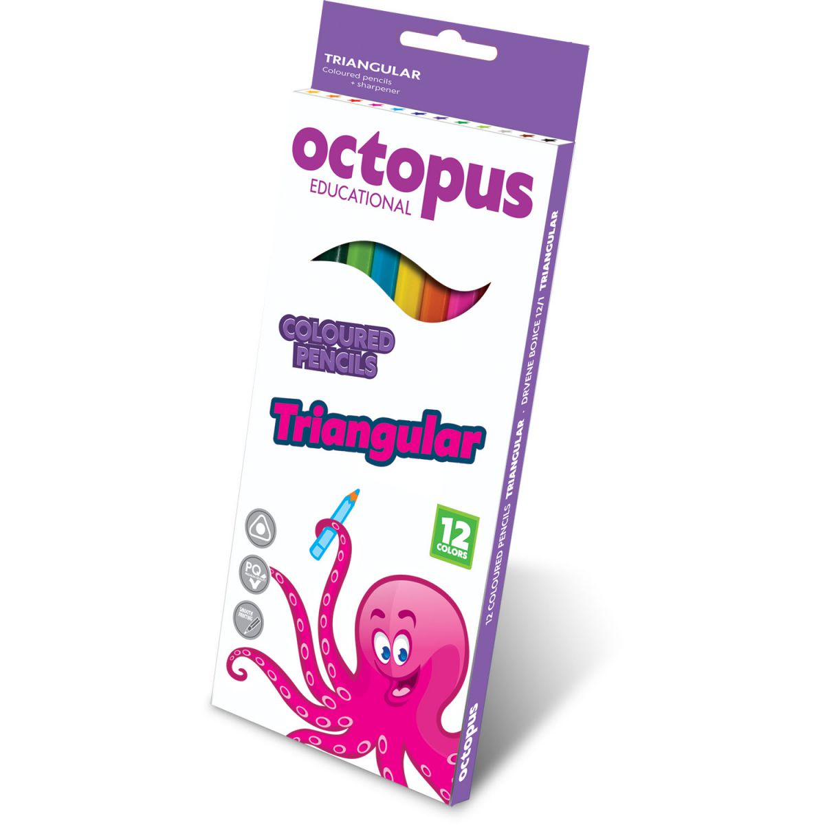 DRVENE BOJE 12/1 OCTOPUS TRIANGULAR SA GRATIS ZAREZAČEM UNL-0362