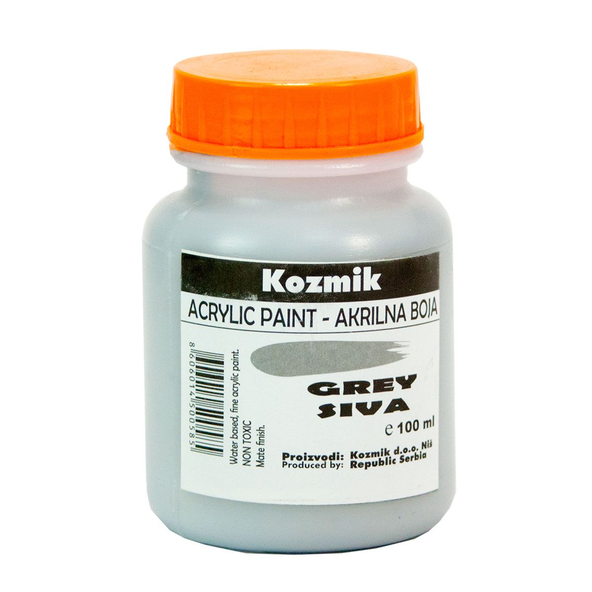 BOJA AKRILNA SIVA 100ml KOZMIK