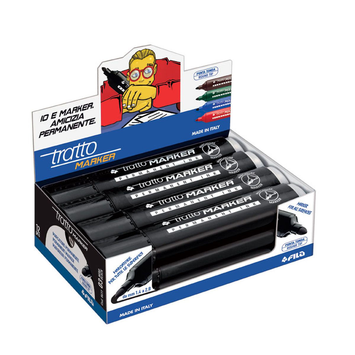 MARKER CRNI TRATTO OKRUGLI VRH 841103