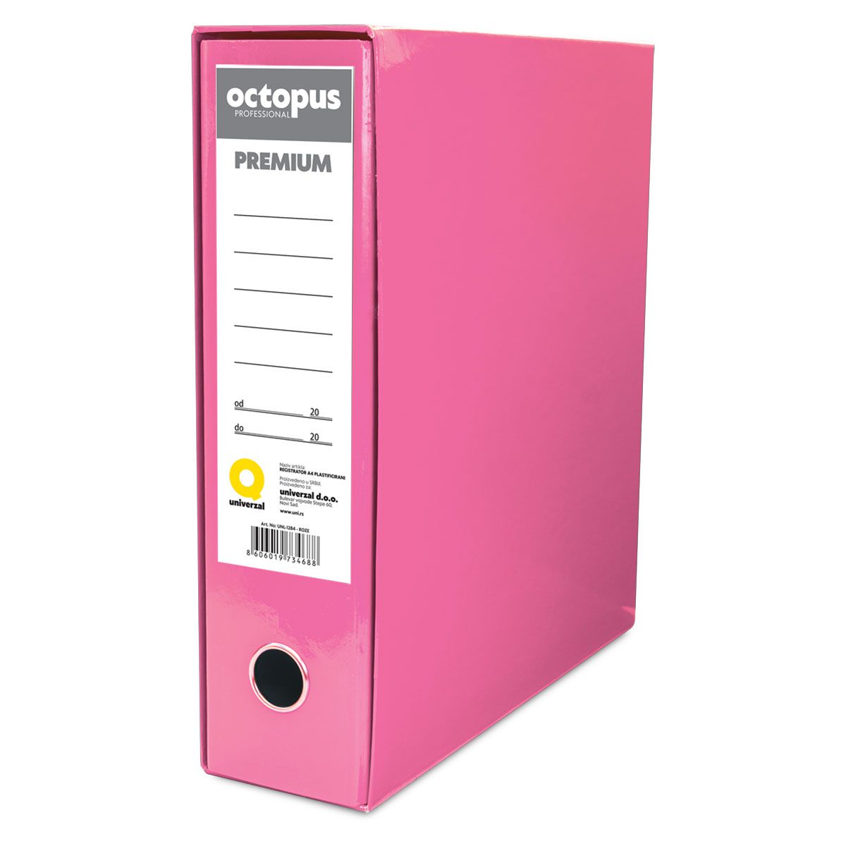 REGISTRATOR A4 PLASTIFICIRANI OCTOPUS PREMIUM PINK UNL-1284