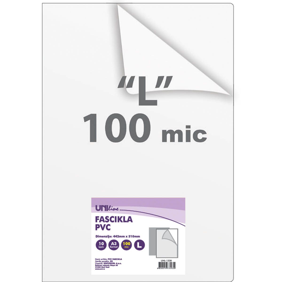 FASCIKLA A3 10/1 L 100 MICRONA UNI-LINE UNL-1228