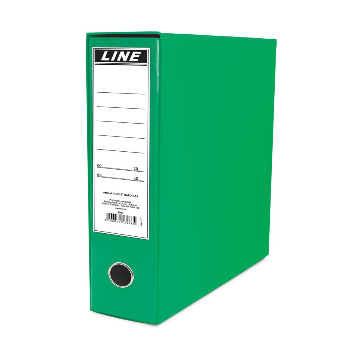 REGISTRATOR A4 NORMAL LINE -ZELENI UNL-1276
