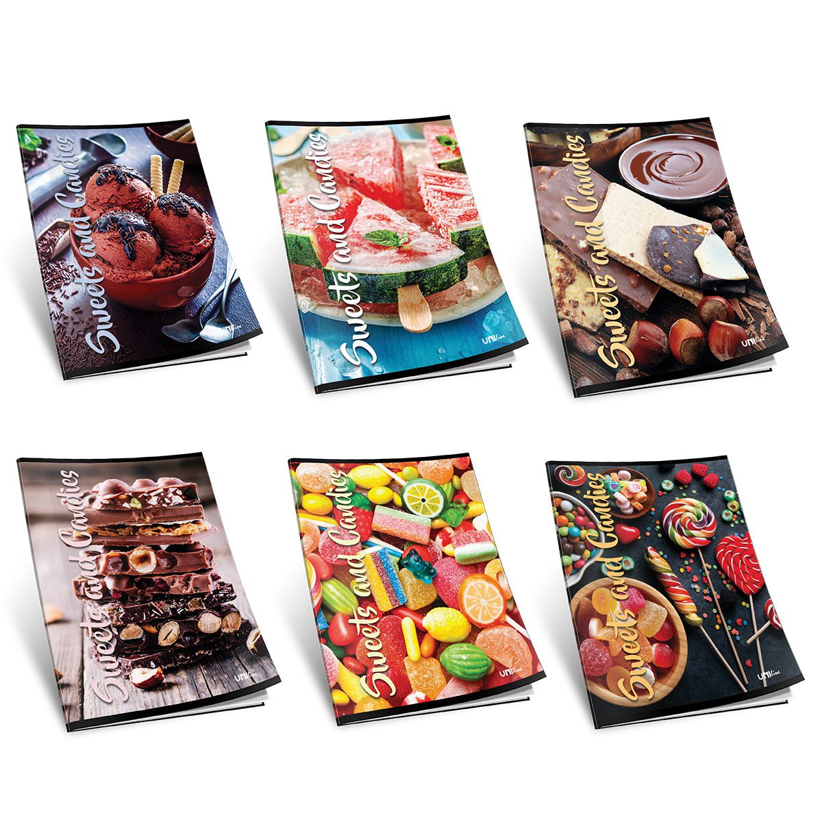 SVESKA A5 ČISTA 52L SWEET CANDY 80g UNI LINE UNL-1292