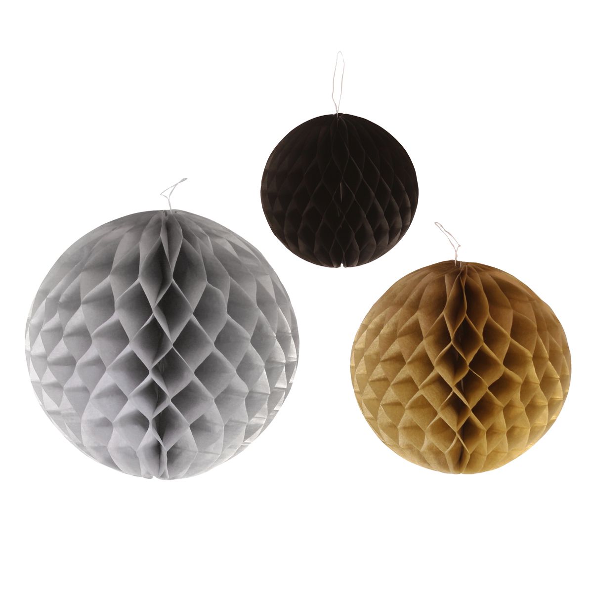 PARTY HONEYCOMB BALL 3/1 ZLATNO-CRNI UNL-1381