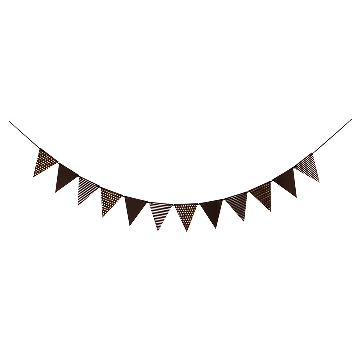 PARTY PENNANT BANNER 1/1 ZLATNO-CRNI UNL-1402