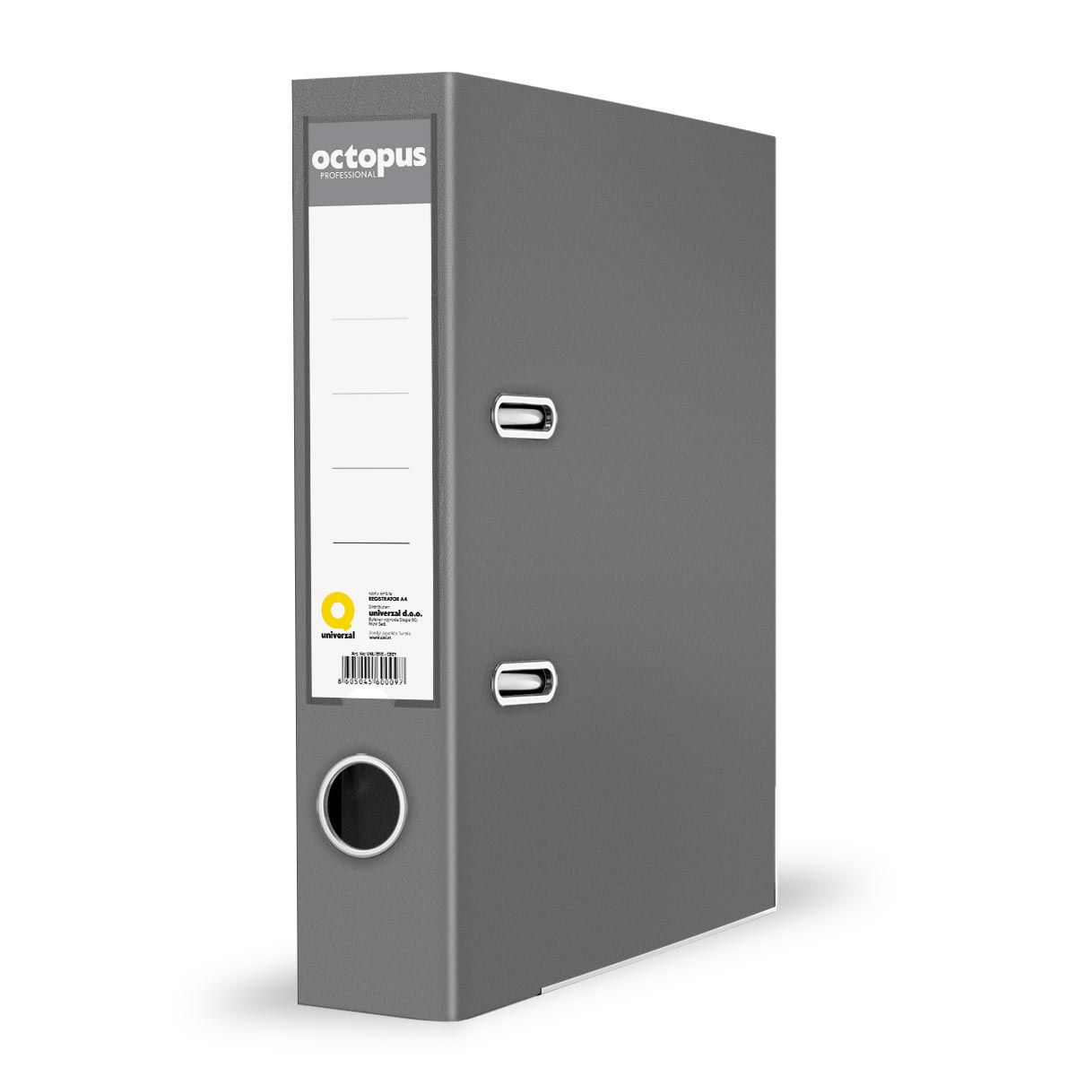 REGISTRATOR A4 SAMOSTOJECI 80mm SIVI OCTOPUS UNL-1590