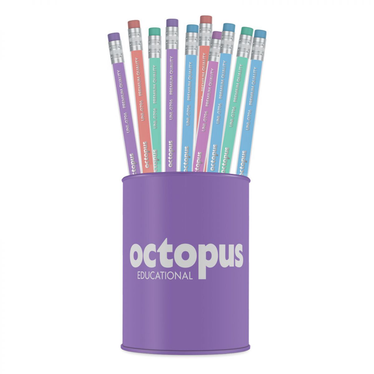 OLOVKA GRAFITNA HB SA GUMICOM 72/1 TRIANGULAR PASTEL LINES OCTOPUS UNL-1596