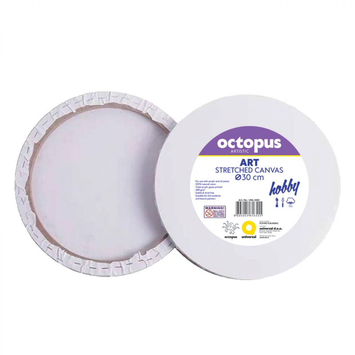 PLATNO SLIKARSKO OCTOPUS OKRUGLO fi30cm HOBBY 280g UNL-2282