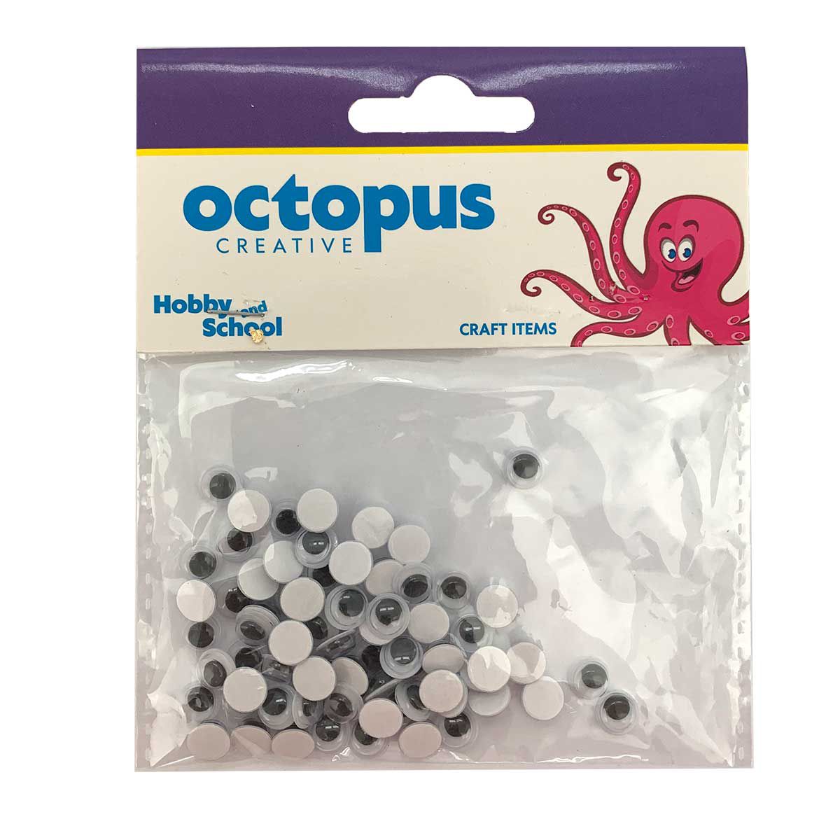 DEKORATIVNE OČI SAMOLEPLJIVE 7mm 70kom OCTOPUS UNL-2390